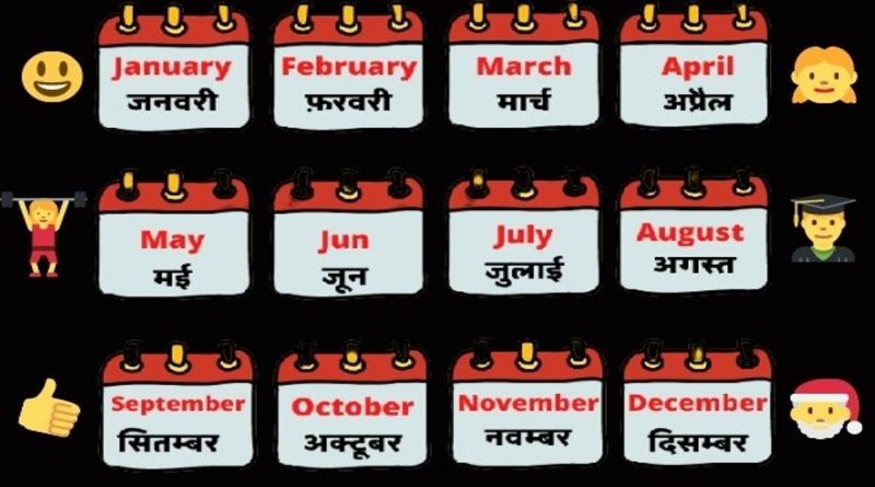 Hindu Calendar months name and festivals in hindi and english – 12 महीनो के नाम